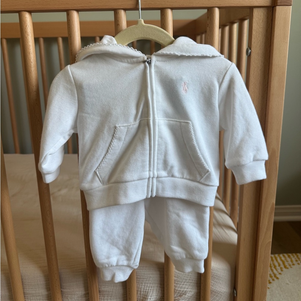 NWOT Ralph Lauren Newborn French Terry Hoodie & Pant Set